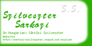 szilveszter sarkozi business card